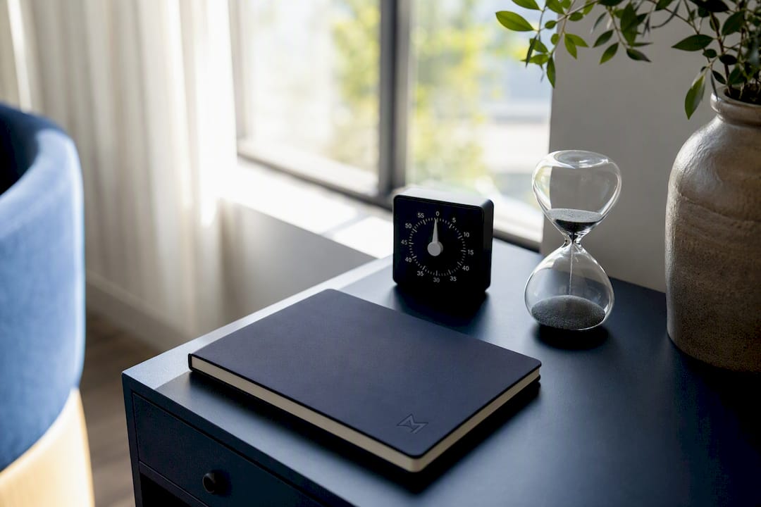 Notebook and timer symbolizing rewrite tracking