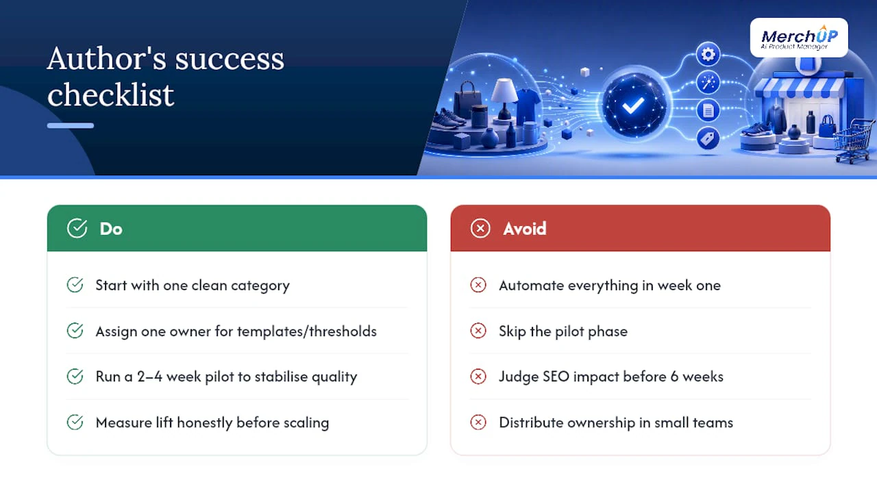 Author perspective: what actually separates the teams that succeed — overview diagram