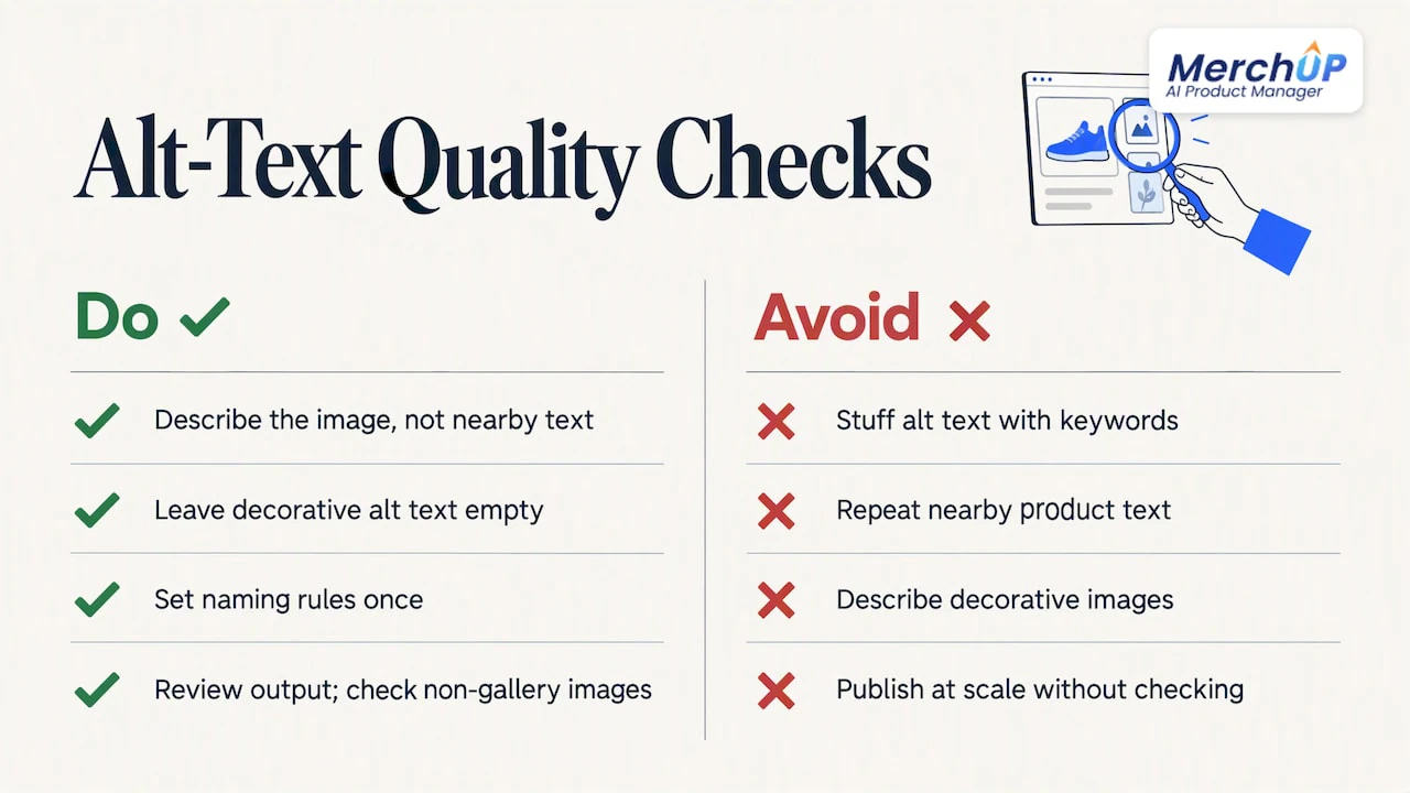 Mistakes to avoid — overview diagram
