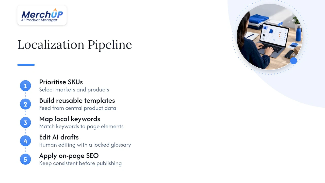 Five stages in a Shopify localization pipeline