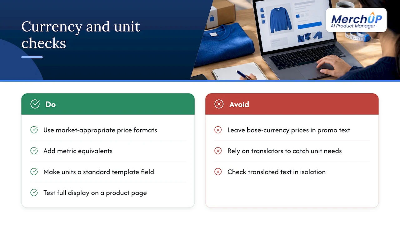Managing currency and measurement unit localization — overview diagram