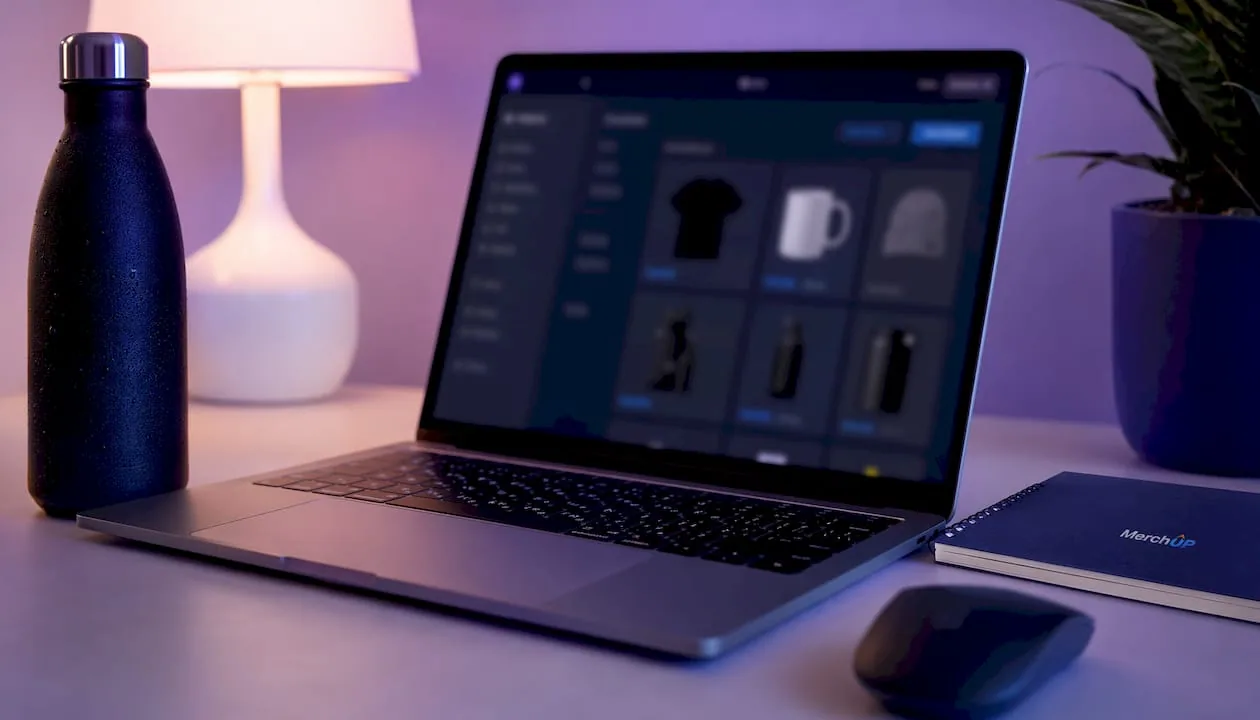 Close-up of Shopify storefront UI on tablet