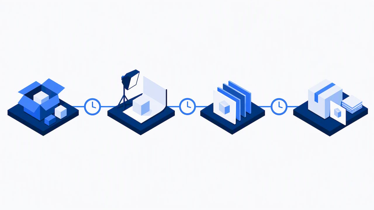 Workflow stages with timestamped handoffs