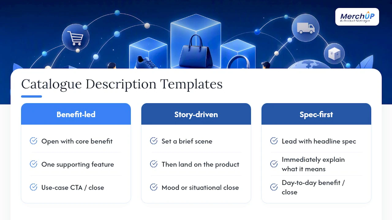 Three ecommerce description template structures