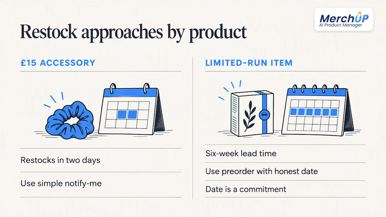 What actually moves the needle on out of stock messaging — overview diagram